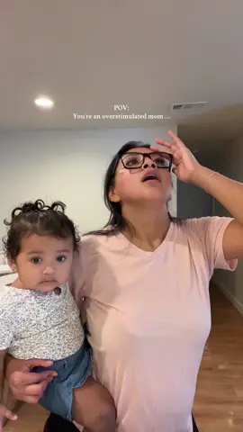 My 10 month old looking at me like overstimulated where 🤨 #fyp #momlife #girlmom #trend #relatable 