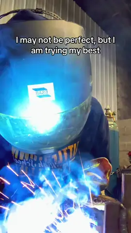 Trying my best. #weldingnation #welding #tryingmybest #notperfectbutreal #nobodyisperfect @ESAB North America @Welder Nation 