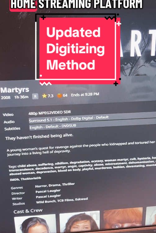 Updated ditizing method! #physicalmedia #horrortok #horrormovie #extremehorror 