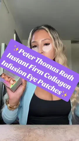 👁️✨Snatching my under eyes using the Peter Thomas Roth Instant Firmx Collagen Infusion Patches! #peterthomasroth #instantfirmx #undereyepatches #peterthomasrothskincare #collageninfusioneyepatches  @Peter Thomas Roth Labs 