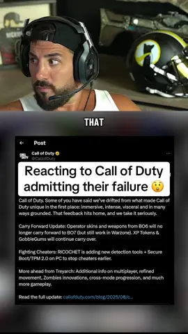 Reacting to Call of Duty finally admitting their failure 😲