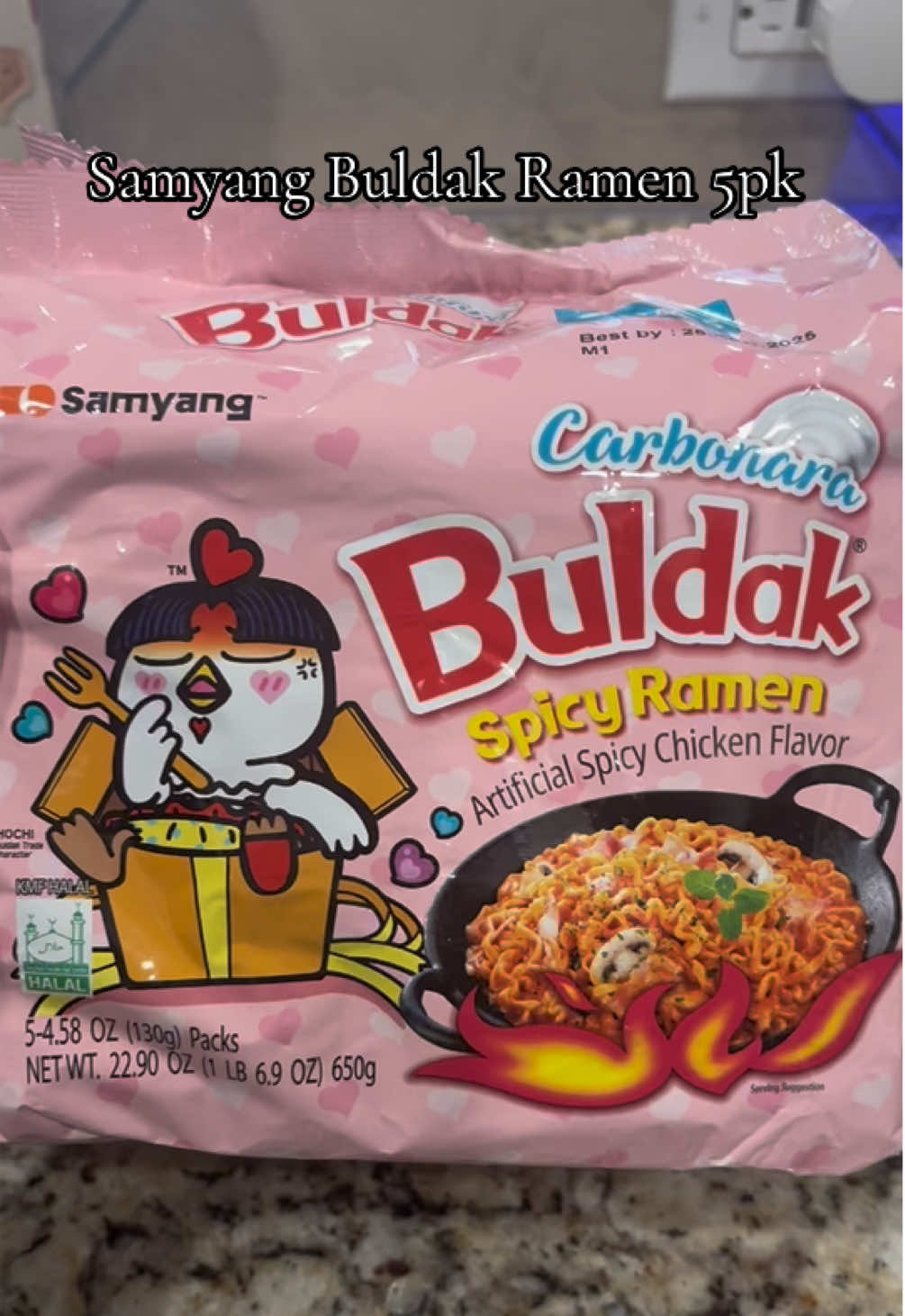 Samyang Buldak Ramen 5pk #samyang #samyangnoodles #samyangcarbonara #yummy 