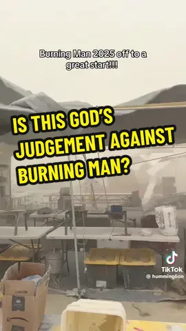 Massive dust storms are sweeping through and destroying burning man 2025. What are your thoughts? #fyp #burningman #fy #burningman2025 #duststorm 