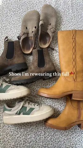 Shoes I’m rewearing this fall! #fallaesthetic #fallstyle #fallshoes #fallboots #granolagirl @Blundstone USA @New Balance @BIRKENSTOCK USA @BIRKENSTOCK 