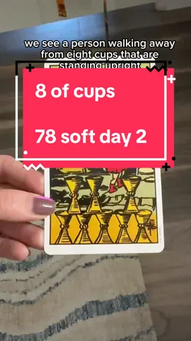 The tarot card of the day for 78 soft day 2 is the 8 of cups🙌🏻 The resources I used in this are: -the labyrinthos app -episode 169 of the tarot for the wild soul podcast by Lindsay Mack -tarot by Steven bright -78 degrees of wisdom by Rachel pollack -mindful tarot by Lisa freinkel tishman -78 acts of liberation by lane smith  -tarot 101 by Me💁🏻‍♀️ (you can get it in my shop)  What did you learn about the card you pulled today?👀 #tarot101 #8ofcups #learntarot 