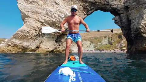 Another paddle leap at Durdle Door #sup #starboardsup 