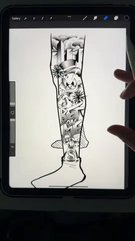 bet on me 🎲 #tattooideas #tattooartist #procreate #legtattoo 