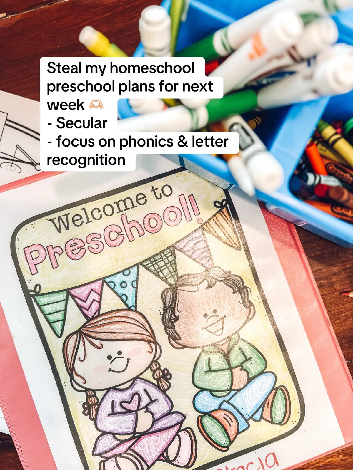 Steal my lesson plans for next week ❤️ #homeschool #preschool #prek #lessonplanning #secularhomeschool 