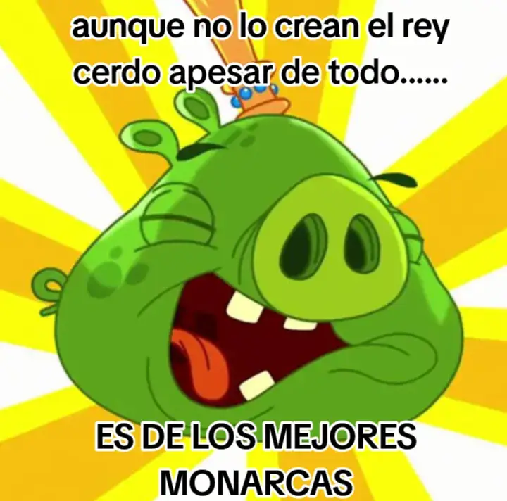 aai es un cerdo,es mejor que muchos presidentes en latam y siendo de los mejores en la ficcion apesar de su imagen #angrybirds #badpiggies #monarca #reinos 