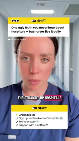 One ugly truth you didn’t know about hospitals? They’re not built for care — they’re built for profit. 📝 Hospitals hide behind “patient-first” slogans, but inside it’s a system where surveys matter more than safety, staff violence is ignored, and nurses are treated as disposable. It’s not healthcare — it’s theater. And the ones paying the price are patients and frontline workers. 💬 The truth is, until hospitals are held accountable, the cycle of harm keeps repeating. 📢 Do you think hospitals are protecting people — or protecting profits? 🧵 #NurseLife #HealthcareTruth #HospitalLies #NursingCrisis #PatientSafety #HealthcareSystem #OffShiftMedia #NurseStrong #HealthcareReform