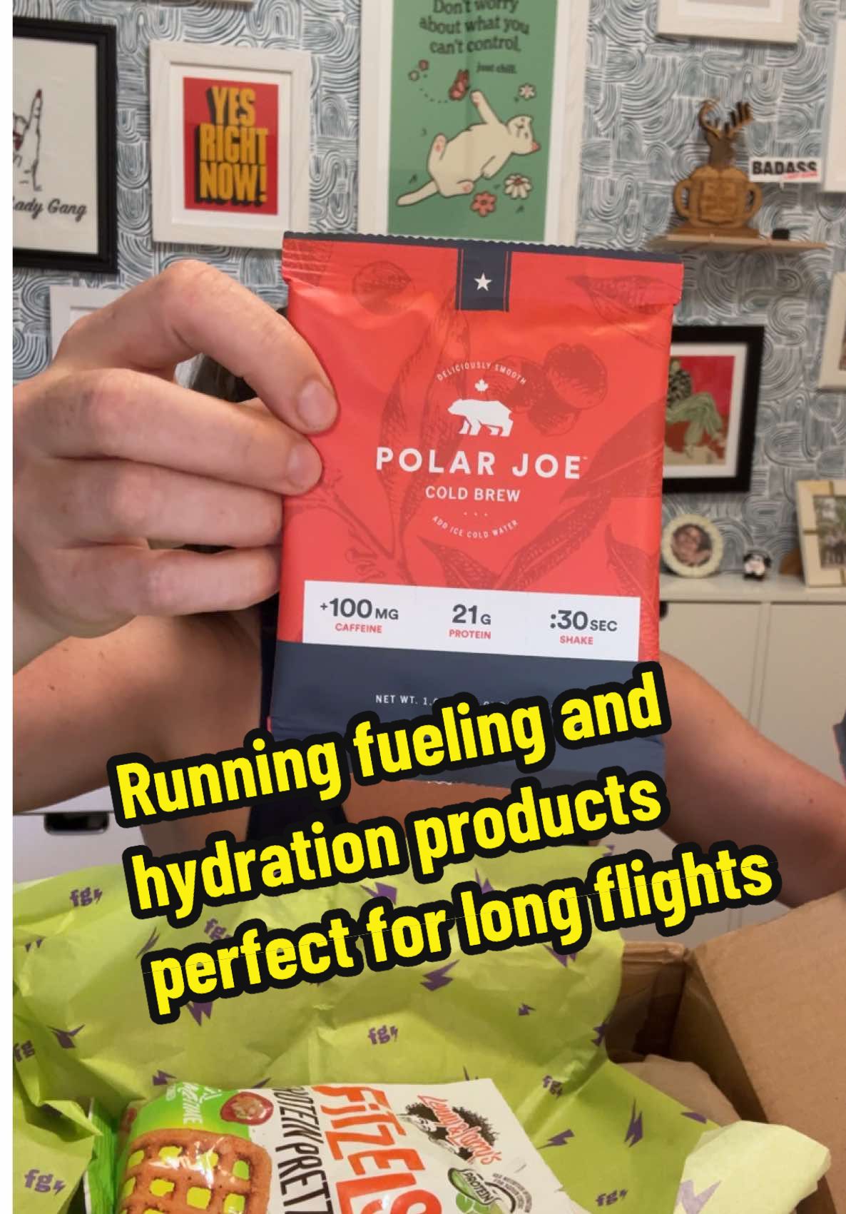 If you're looking for a DELICIOUS protein powder, these PolarJoe Cold Brew Protein Packs are INCREDIBLE. The airplane coffee was basically coffee flavored water which is criminal on a 17 hour flight and want to know what I was happily sipping? My cold brew protein drink. THANK YOU @Fuel Goods Shop for including those! LIFE SAVERS. Click the link in my bio to shop my favorite fueling and hydration products at Fuel Goods. #FuelGoodsPartner #RunningTravel #RunningFuel #OnTheGoNutrition
