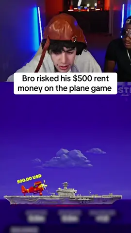 Bro risked his $500 rent money on the plane game #streaming #avia #kick #planegame #aviamasters 