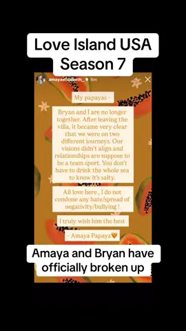 Welp! Sending love to Amaya! #LoveIsland #loveislandusa #amayapapaya #bryan #fyp 