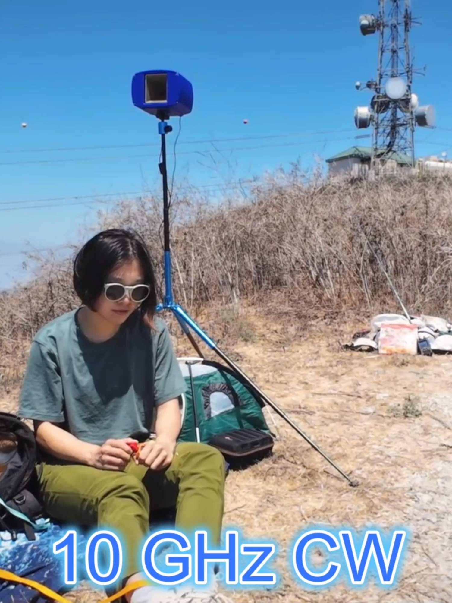 KO6BTM in POTA with Cat at 10 GHz #hamradio  #antenna  #morsecode  #POTA
