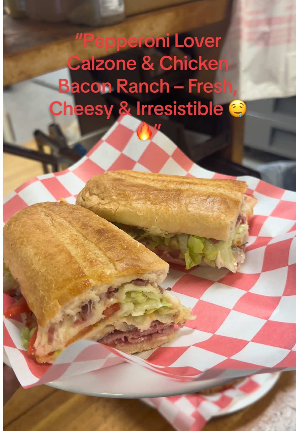 The ultimate duo is here! 🍕🥪 Freshly baked Pepperoni Lover Calzone loaded with melty mozzarella & crispy pepperoni, plus our creamy Chicken Bacon Ranch sandwich 🥓🐔. 100% fresh – never frozen, always delicious! #purdueuniversity #lafayetteindiana #westlafayetteindiana #lafayetteeats #chickenbaconranch 