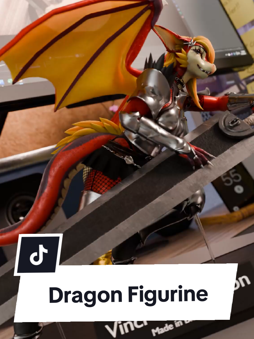 The Dragon dashes into battle...as another figurine! Also they can't stop spinning, HELP! #furries  #furrytiktok  #furry  #furryfandom 