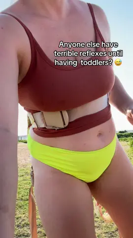 Is she a toddler or a flying squirrel? 