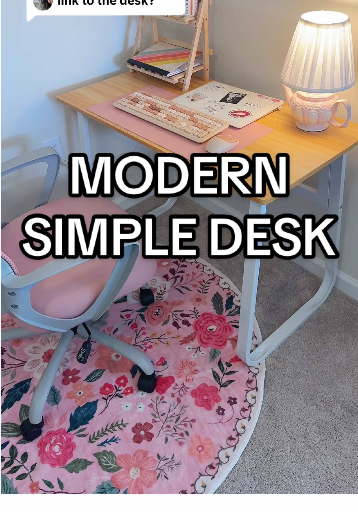 Replying to @Lily Mae, the Russian blue 💙  Here’s the desk! Simple, cute, and free shipping 👏✨