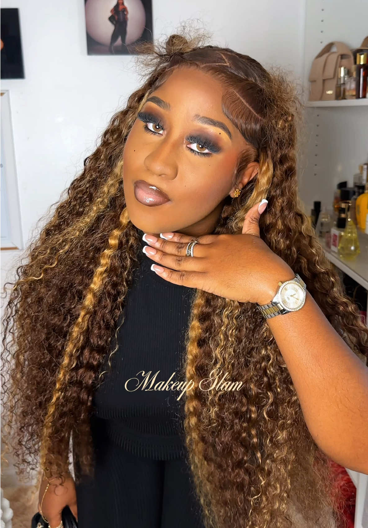 Quick makeup glam 💋 #makeup #makeuptutorial #grwmmakeup #MakeupRoutine #makeuptransformation #blackgirlmakeup #lipcombo #fyp 