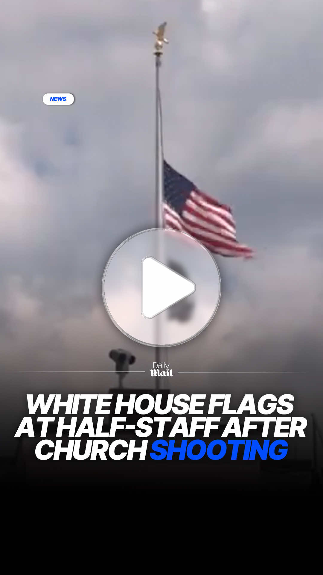 By order of President Trump, the flags at the White House are being flown at half-staff following the shooting at a Minneapolis church that left two children dead. #news #politics #minneapolis #church #crime 