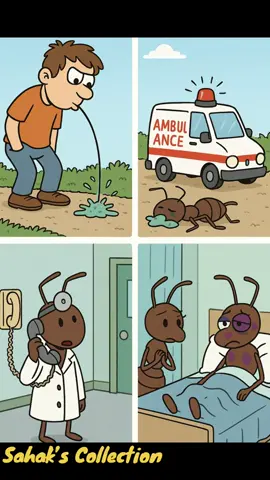 Sometimes the smallest actions can have the biggest impact… 🐜💔 That’s why I created this cartoon — to make you think and maybe laugh too. #C#CartoonStoryF#FunnyComicsL#LifeLessonC#CollectiblesSahaksCollection