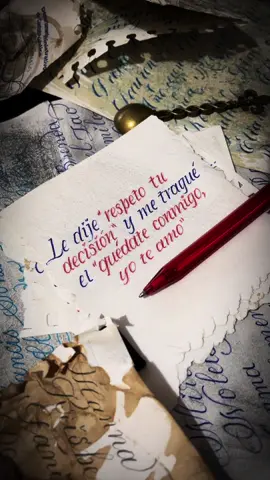 Le dije “respeto tu decisión” y me tragué el “quédate conmigo, yo te amo” #pablobermudez #notas #reflexion #poema #amor #mensajespositivos #notasescritas #frasesbonitas #frasesdemotivacion #nombres #names La letra más bonita del mundo