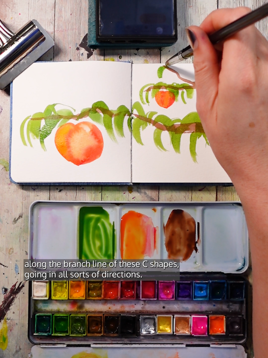 Do you love peach season? 🍑🍑🍑(The supplies I used in this video can be found on my  website! The pen I used can be found through most art supply stores and it's a micron.) Peach season is one of my favorite fruit seasons, there's little that can compare to the first juicy peach of the season. Plus, I think peach trees are beautiful so I had to make this!  Do you have a favorite fruit season? This painting and the pen details were done in less than 10 minutes and I tried to limit the amount of drying required to paint this to save time. The specific supplies I used in this video are a size 12 wONEderbrush, mini watercolor journal, and Unicorn Food Crave Palette, plus a .5 micron pen. #funart #quickart #watercolor #easyart 
