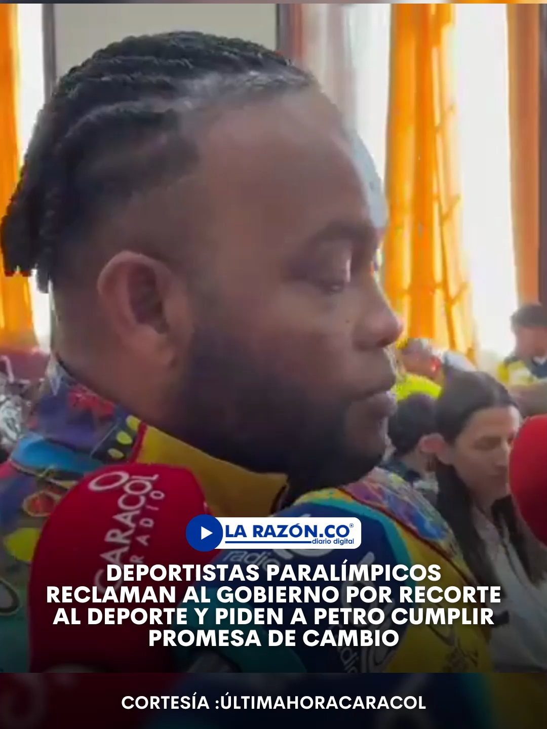 El pesista paralímpico Fabio Torres, en nombre de varios atletas, cuestionó la reducción del presupuesto para el deporte y llamó al presidente Gustavo Petro a honrar los compromisos de su campaña. “Presidente, cuando decía que era el presidente del cambio, esto también es parte del cambio: el deporte, porque es fundamental para buscar la paz”, afirmó el medallista, al advertir que el recorte pone en riesgo el desarrollo deportivo del país.