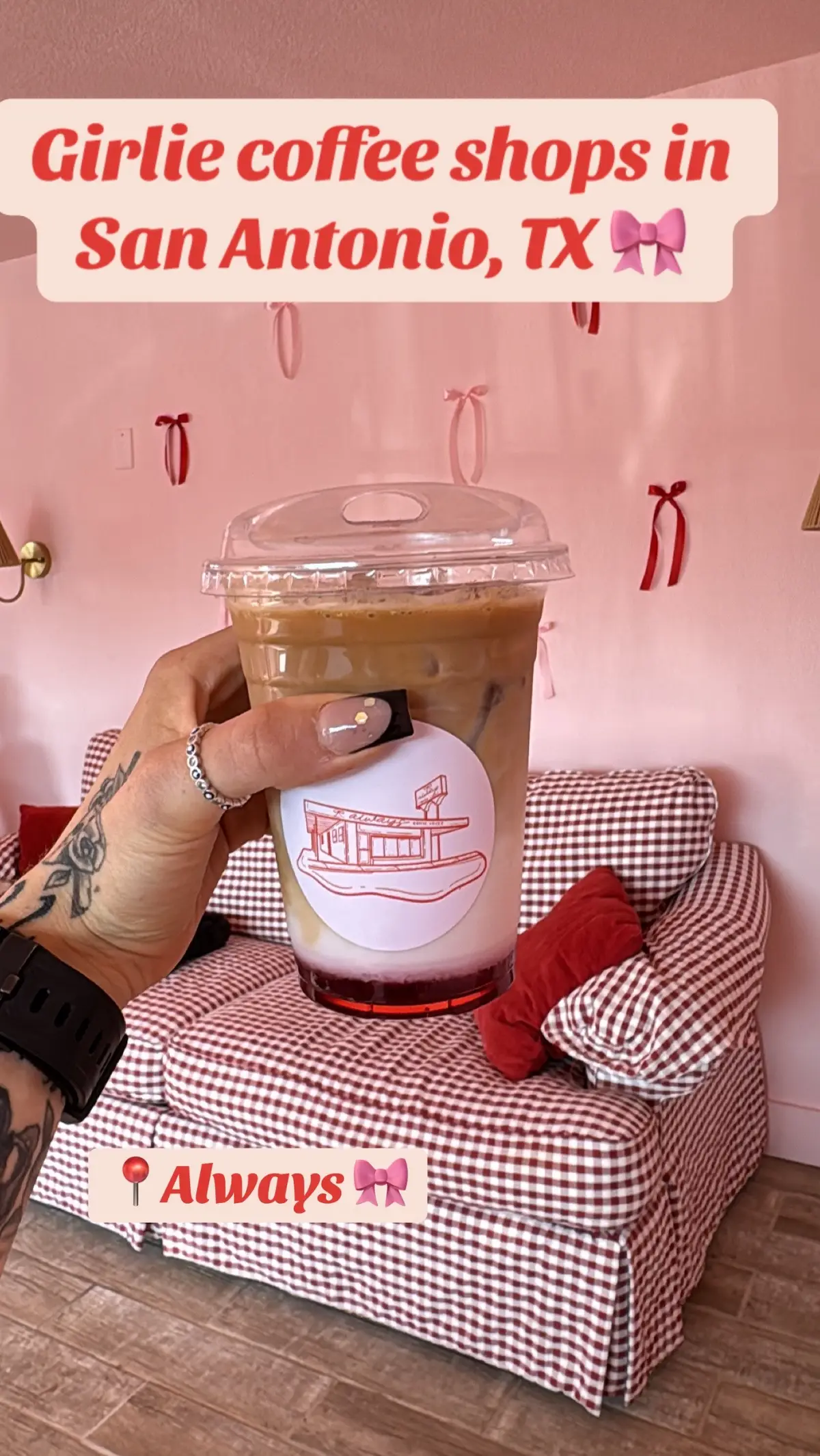 Girlie themed coffee shops in SATX 🩷lemme know what you want to see next ! @Flowergirl Coffee @Southboundcoffee210 @rosehipmarketsatx @Cafe La LeLe @KaffeinatedTX #aestheticcoffee #girlythings #satx #satxfoodie #coffeeshops 