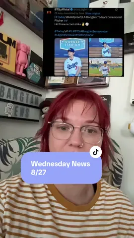 Baseball loves Taehyung and Yoongi- Bangtan News 8/27 #bts #btsnews #taehyung #yoongi #jin 