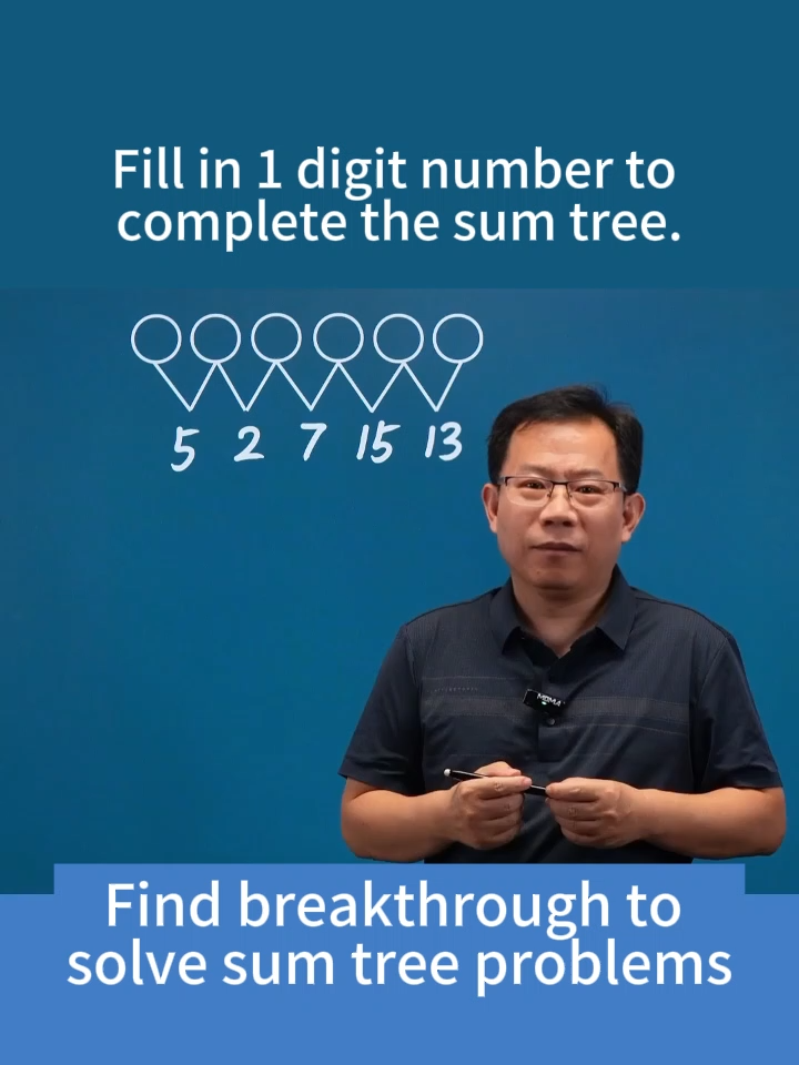 Find breakthrough to solve sum tree problems #education #puzzle #math #maths #mathematics #thinking #pattern