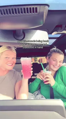 It doesn’t get more millennial than the heart hands ##ilovemymom##besties ##starbucks##fyp##original
