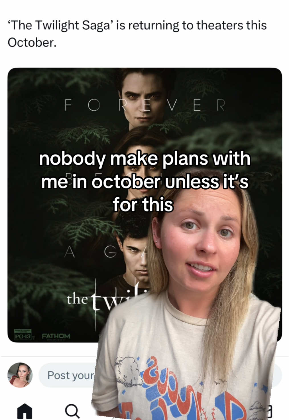 only text if you wanna see twilight in theaters with me #twilight #twilightsaga 