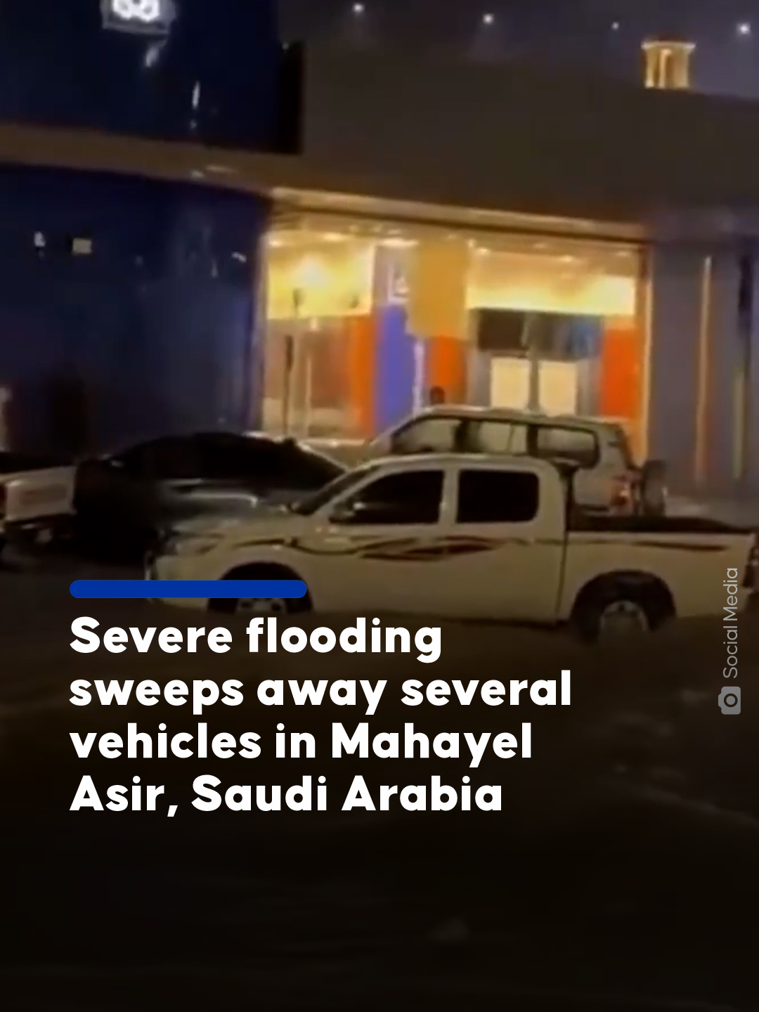 Flash floods swept away cars in Muhayil in Saudi Arabia's Asir governate #saudiarabia #flood #muhayil #asirgovernate #anadolu #anadoluagency