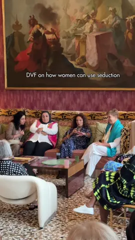 How Diane uses seduction:  Diane invited women from @Vital Voices to her home for conversation ahead of this weeks DVF Awards in Venice, Italy.  🇮🇹 #DVF #DVFAWARDS