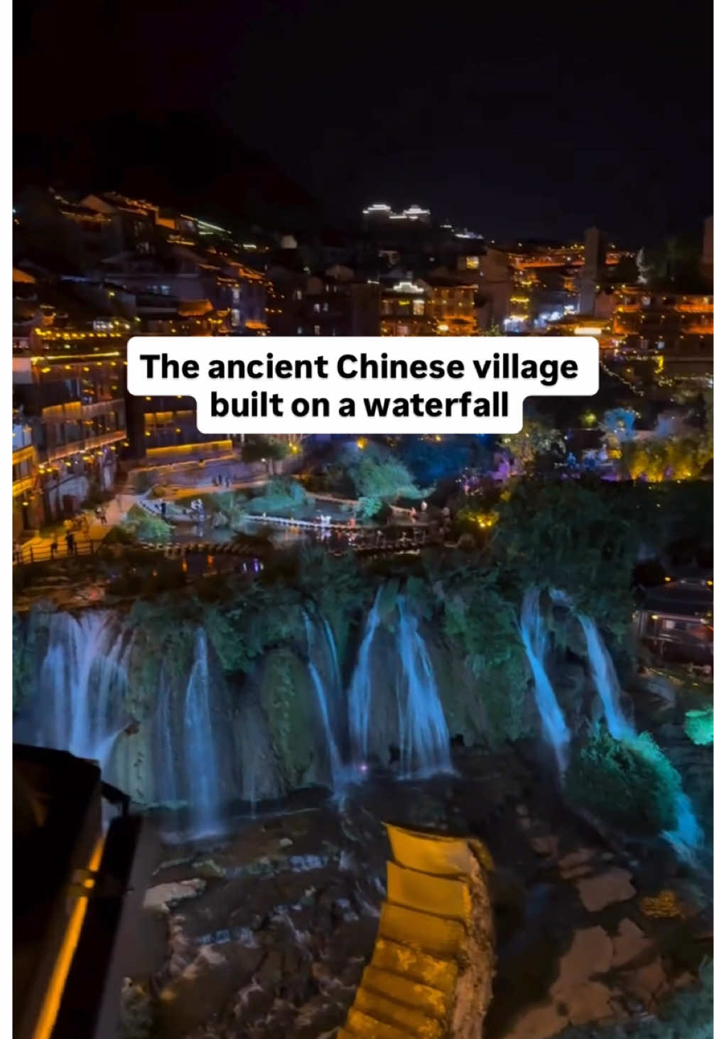 This is the ancient town of Furong ✨ Furong Ancient Town, also known as Hibiscus Town, is a 2,000-year-old village in Hunan Province, China, famous for its breathtaking location perched directly above a series of cascading waterfalls. Originally a Tujia ethnic minority settlement, the town blends rich cultural traditions with stunning natural scenery. Its stone-paved streets, stilted wooden houses, and preserved ancient architecture give visitors a glimpse into China’s past, while the roar of the 60-meter-wide waterfall provides a dramatic backdrop. 🎥 @circafuega  📍Furong, China #furong #chinatravel #visitchina #waterfalls #ancientchina 