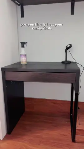 Finally have my little space 🥰 can’t wait to set it up 🤩 Thank you mi amor for everything ❤️ @IKEA  #vanitydesk #ikeadesk #vanitysetup #smallvanity #roommakeover 