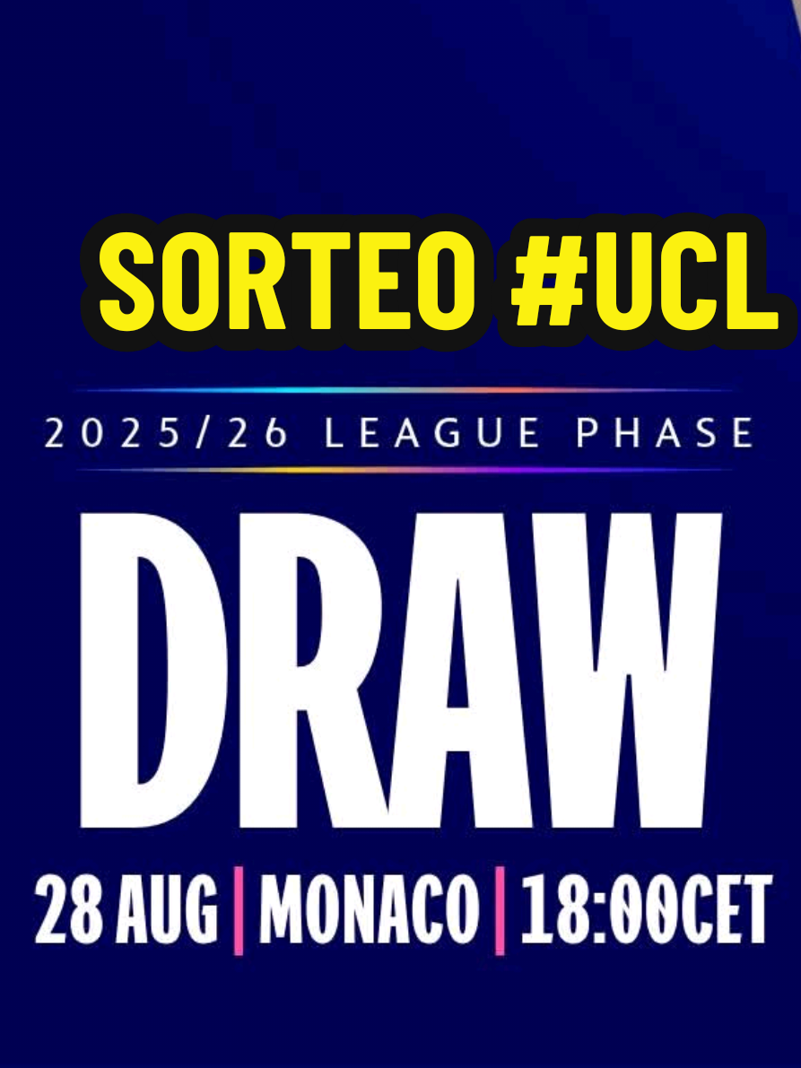 #Sorteo #UEFACHAMPIONSLEAGUE2026 