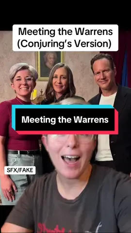 So I got to catch up with the Warrens?!?! #greenscreen #horror #movie #TheConjuring #foryoupage 