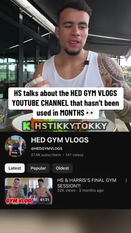 HS talks about the HED GYM VLOGS YOUTUBE CHANNEL that hasn't been used in MONTHS 👀 #hstikkytokky 