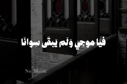 بدون موسيقى 🖤#فيا_موجي_ولم_يبقى_سوانا #اناشيد #بدون_موسيقي #no_music #fyp 