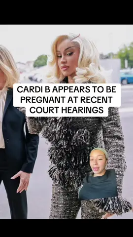 Cardi B appears to be pregnant in recent court videos #fyp #cardib #cardi #foryou #viral