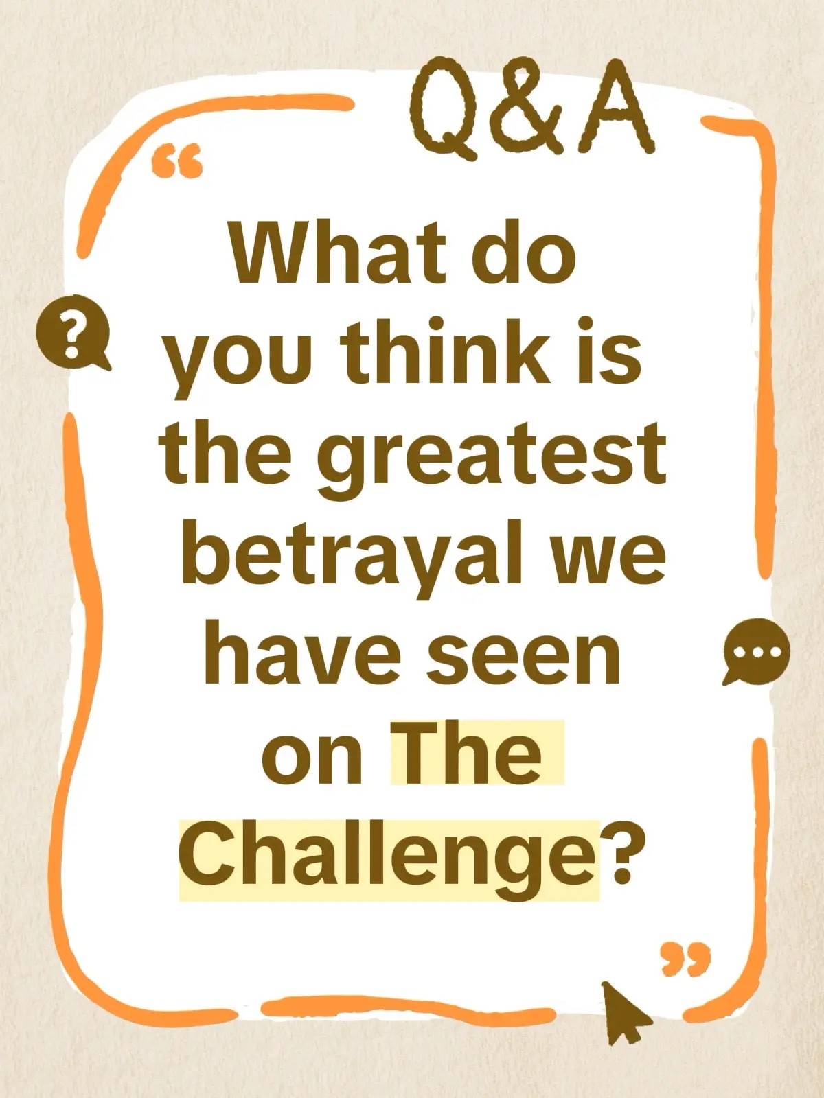 I’ve been putting together a video covering the biggest betrayal in challenge history! What is something you would like to see featured!?  ##mtvthechallenge##thechallenge##mtv##tiktokscenestealercontest##betrayel