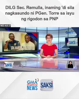 Aminado si Interior Secretary Jonvic Remulla, hindi sila nagkasundo ni Police General Nicolas Torre III sa isyu ng rigodon sa PNP. Pero ayon kay Remulla, wala silang hidwaan at mataas pa rin ang respeto niya kay Torre.