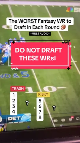 Do NOT draft these WRs in fantasy football 🏈 #fantasyfootball #fantasyfootballrankings #fantasyfootballdraft 
