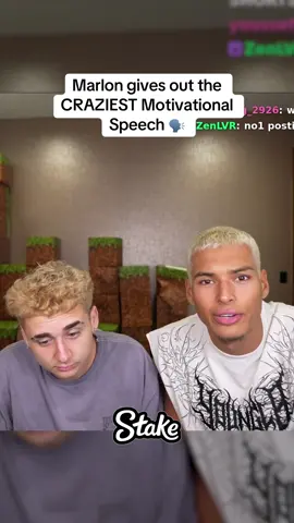 Marlon gives out the CRAZIEST Motivational Speech 🗣️ #marlon #lacy #Minecraft #stake #viral 