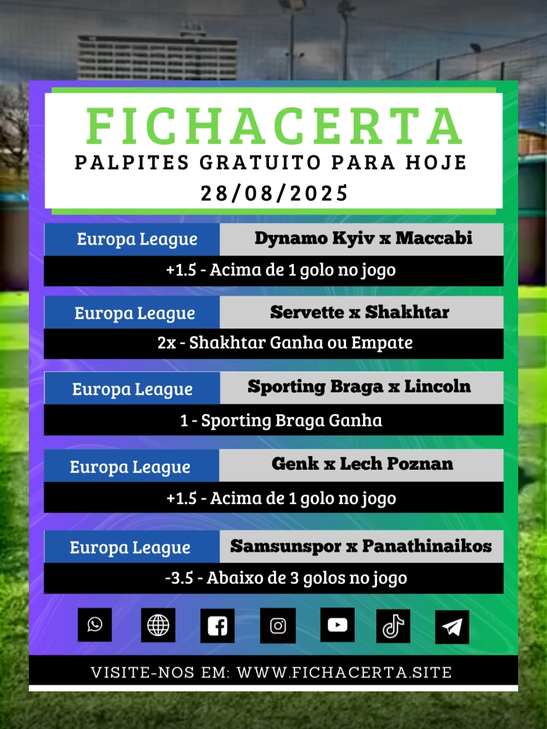 Palpites de FUTEBOL para HOJÉ (#parte149) ---------------- Seja bem-vindo a maior comunidade. Estamos felizes por telo aqui 🥳 Vem para o nosso Canal gratuito... Clique no link da bio (nosso site oficial). ---------------- #fichacerta #futebol #desporto #angola