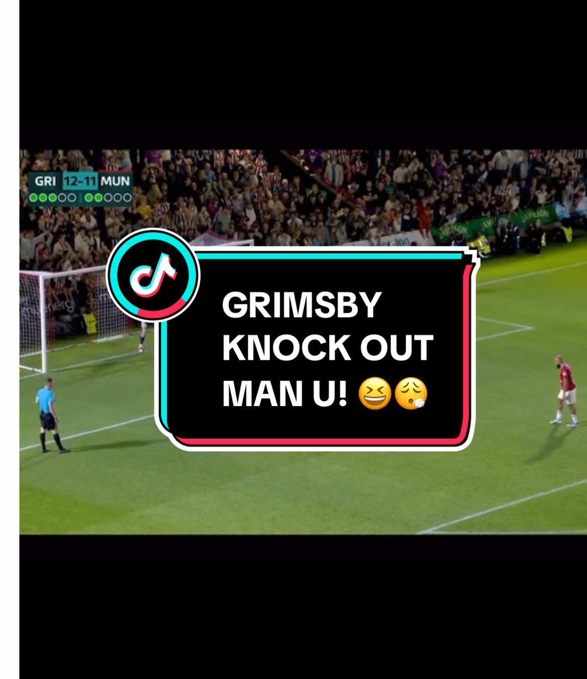 Grimsby Town Knock out Manchester United! 😆 #manchesterunited #grimsby #goals #footballtiktok #viralvideos 