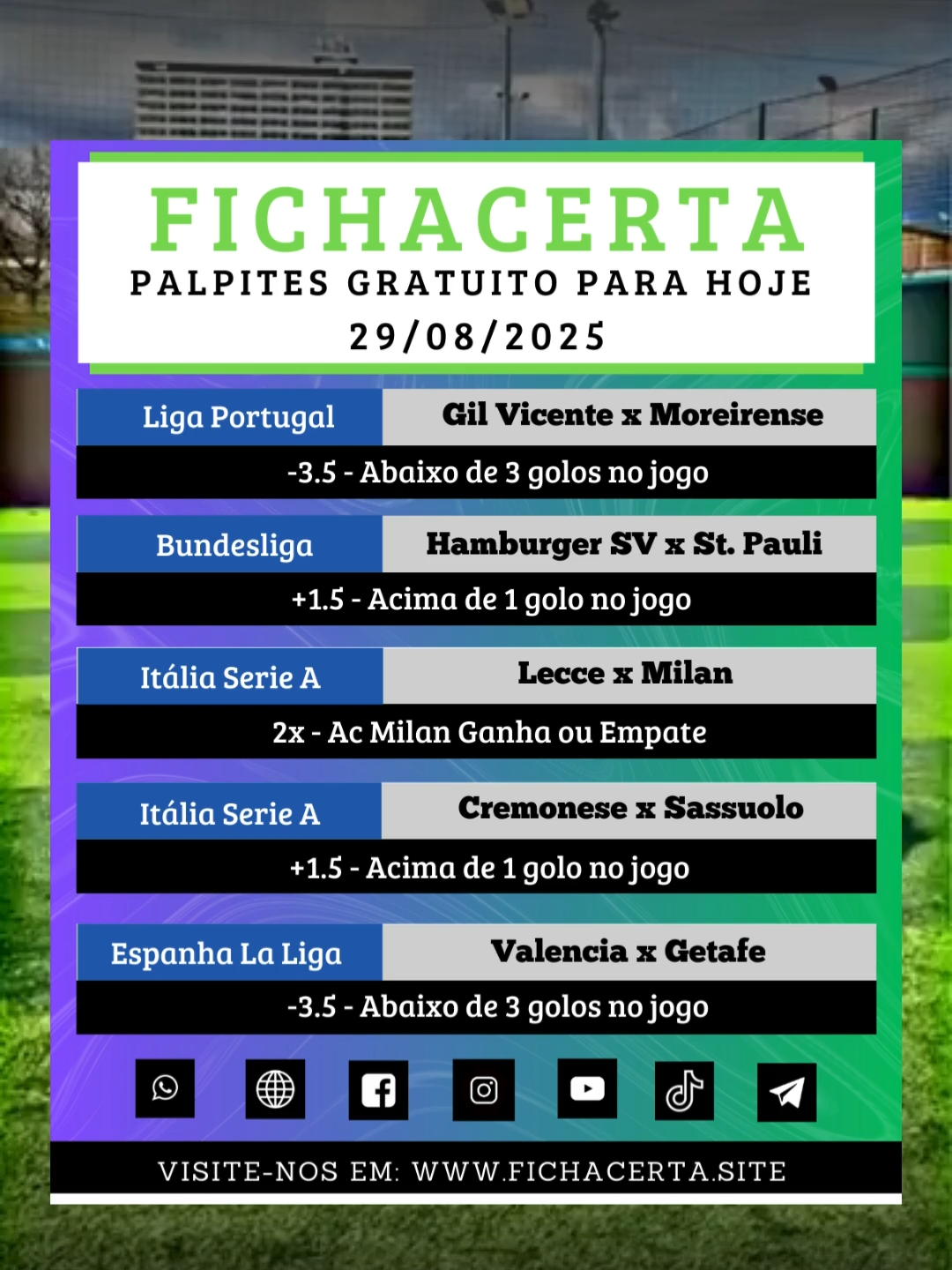 Palpites de FUTEBOL para HOJÉ (#parte150) ---------------- Seja bem-vindo a maior comunidade. Estamos felizes por telo aqui 🥳 Vem para o nosso Canal gratuito... Clique no link da bio (nosso site oficial). ---------------- #fichacerta #futebol #desporto #angola