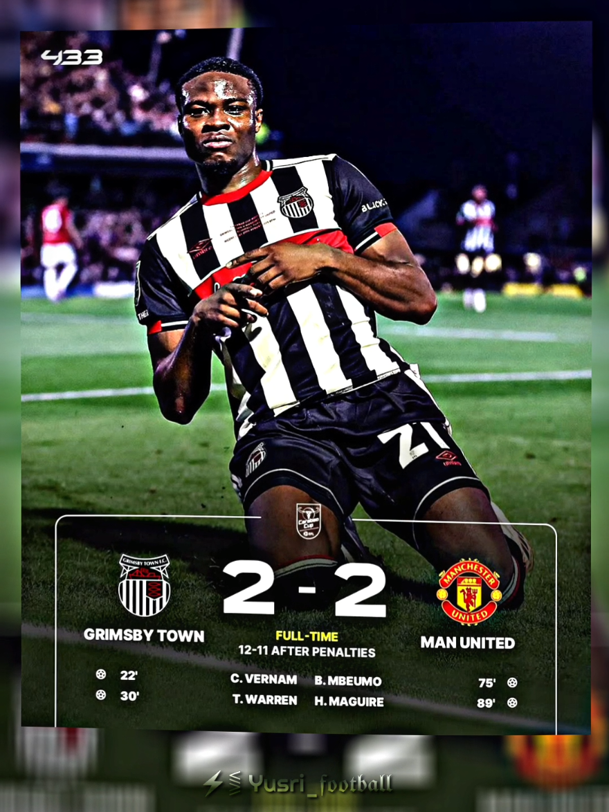 Manchester united vs Grimbsy town (2-2) penalti (11-12),emyu kalah Wak 🥲#football #manchesterunited #fyp #fyppppppppppppppppppppppp #xyzbca 